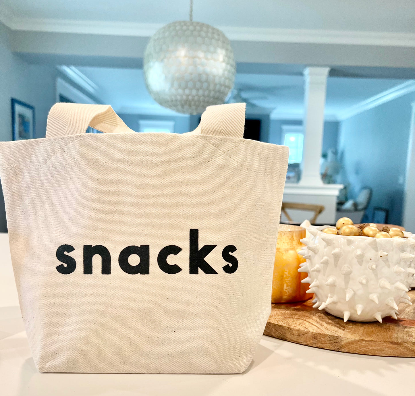 Snacks Tote Bag - Natural