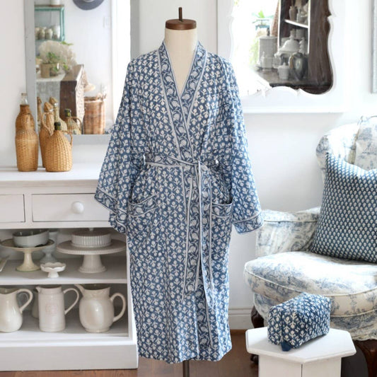 Kimono Robe - Charlotte Indigo
