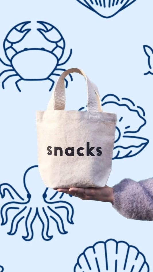 Snacks Tote Bag - Natural